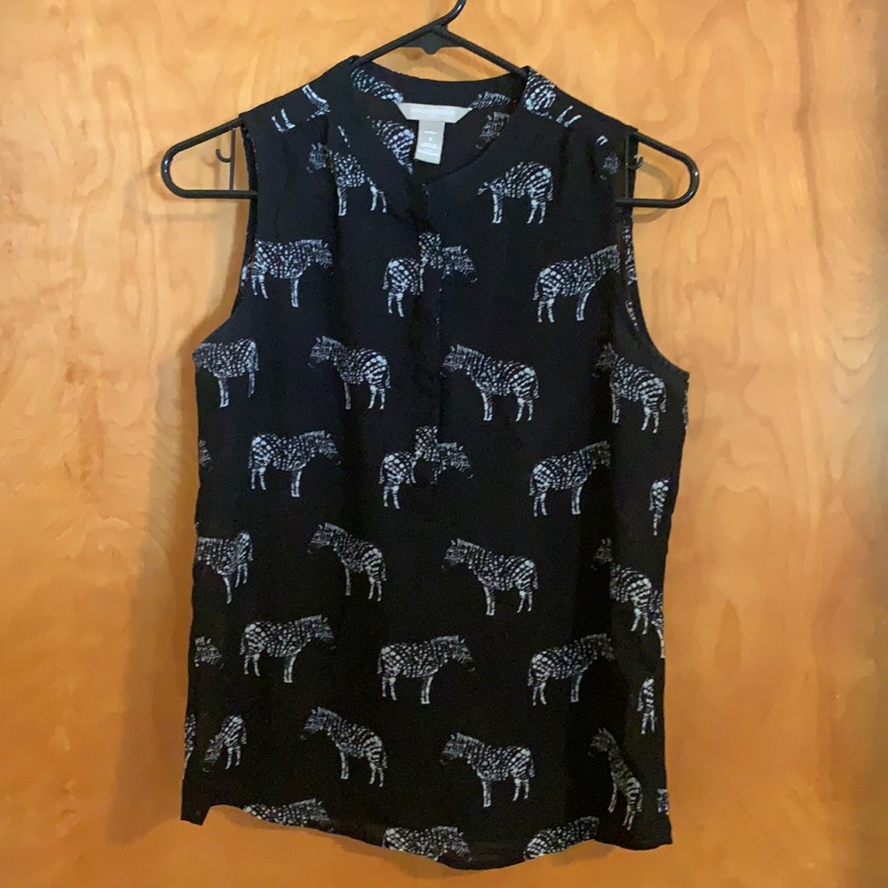 Banana Republic Zebra print blouse